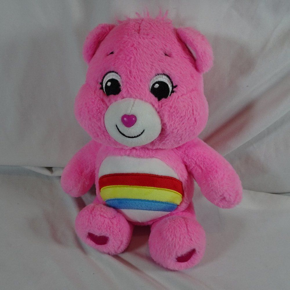 Care Bears Pink Rainbow Hearts Plush Doll 12"